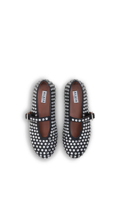 Alaïa Strass Lambskin Ballet Flats