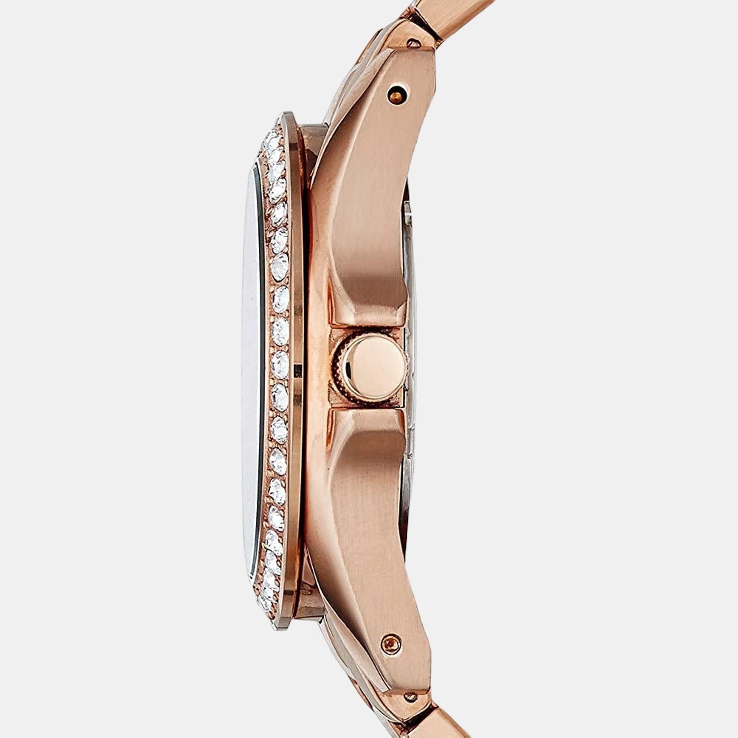 Fossil Riley Women Quartz Pink Dial Chronograph Stainless Steel Watch Es2811