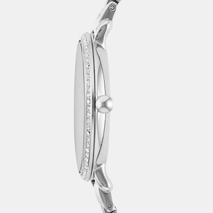 Fossil Jacqueline Women Quartz Silver Dial Analog Stainless Steel Watch Es3545