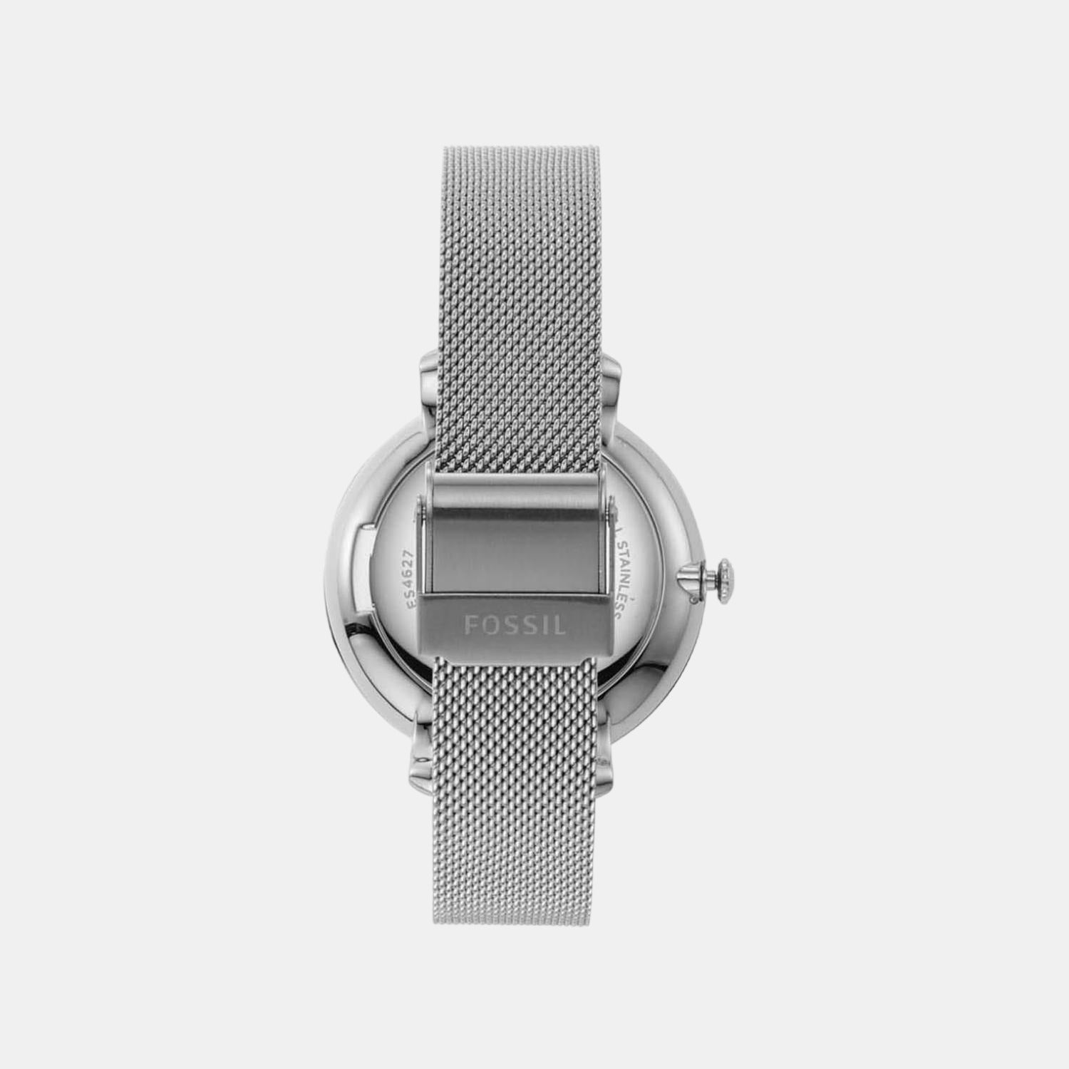 Fossil Jacqueline Women Quartz Silver Dial Analog Mesh Watch Es4627
