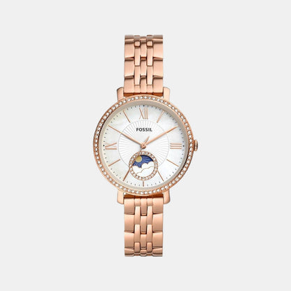 Fossil Jacqueline Women Quartz Mother Of Pearl Dial Analog Stainless Steel Watch Es5165