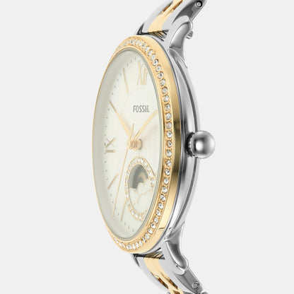 Fossil Jacqueline Women Quartz Mother Of Pearl Dial Multi-Function Stainless Steel Watch Es5166