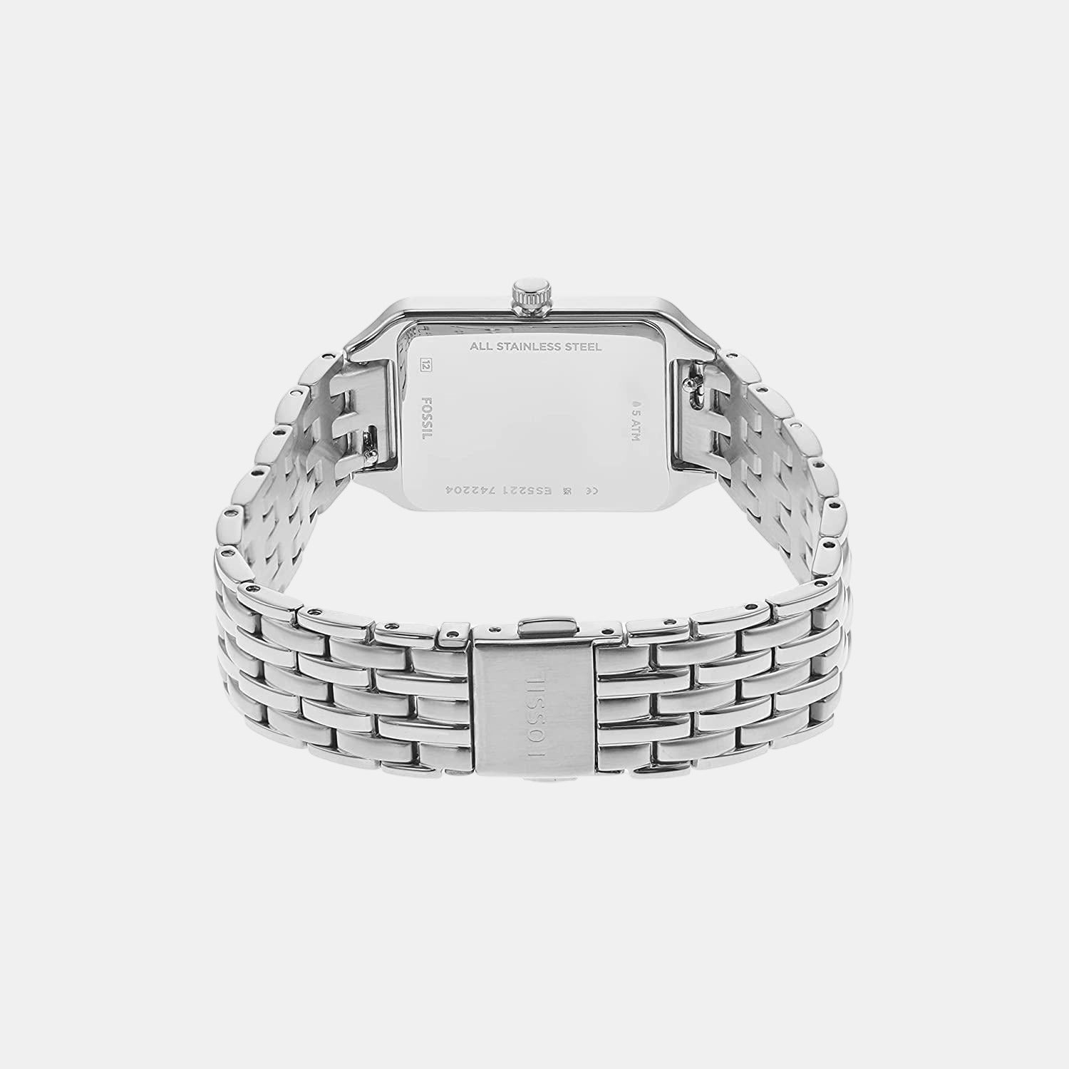 Fossil Raquel Women Quartz Silver Dial Analog Stainless Steel Watch Es5221