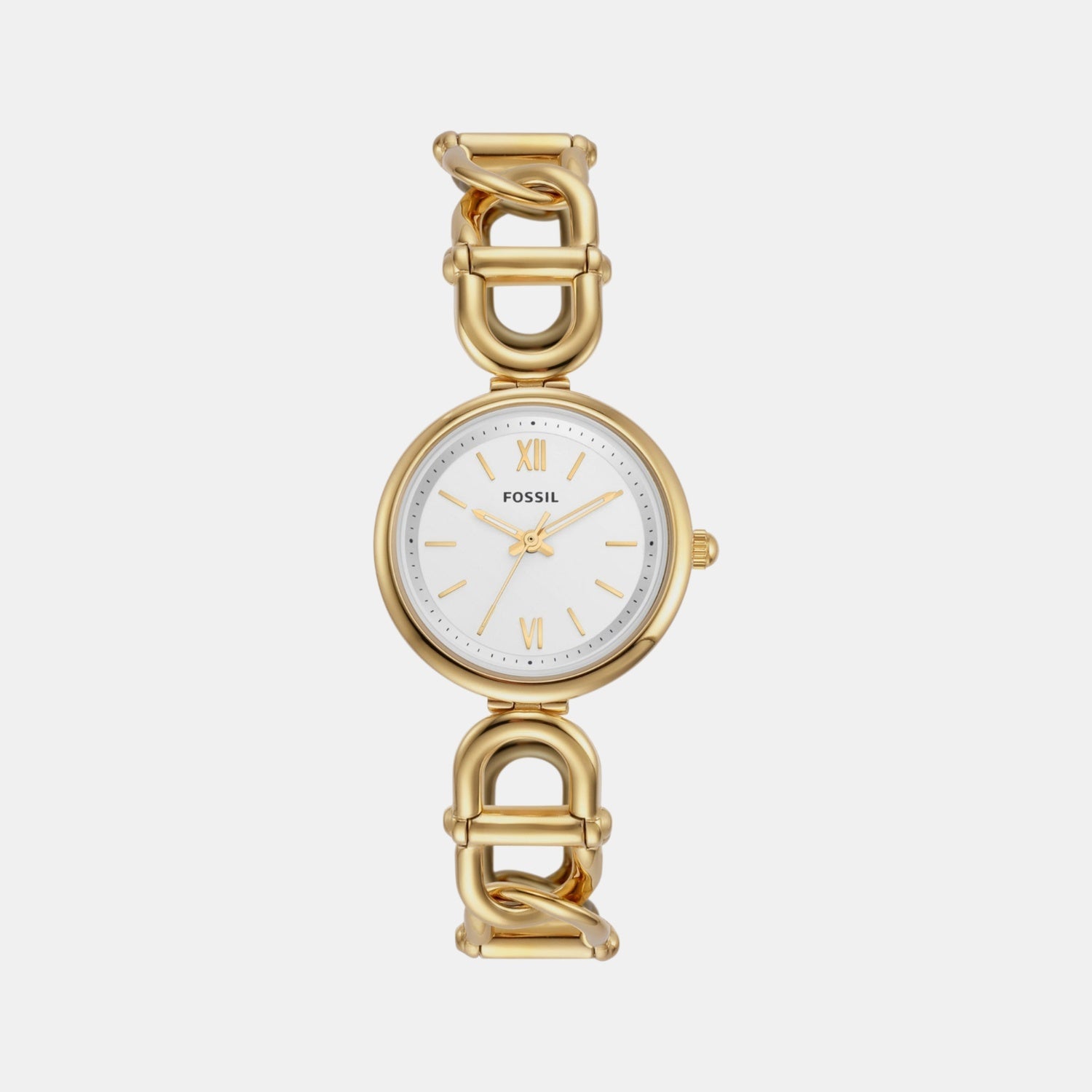 Fossil Carlie Women Quartz Silver Dial Analog Stainless Steel Watch Es5272