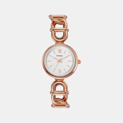 Fossil Carlie Women Quartz Silver Dial Analog Stainless Steel Watch Es5273