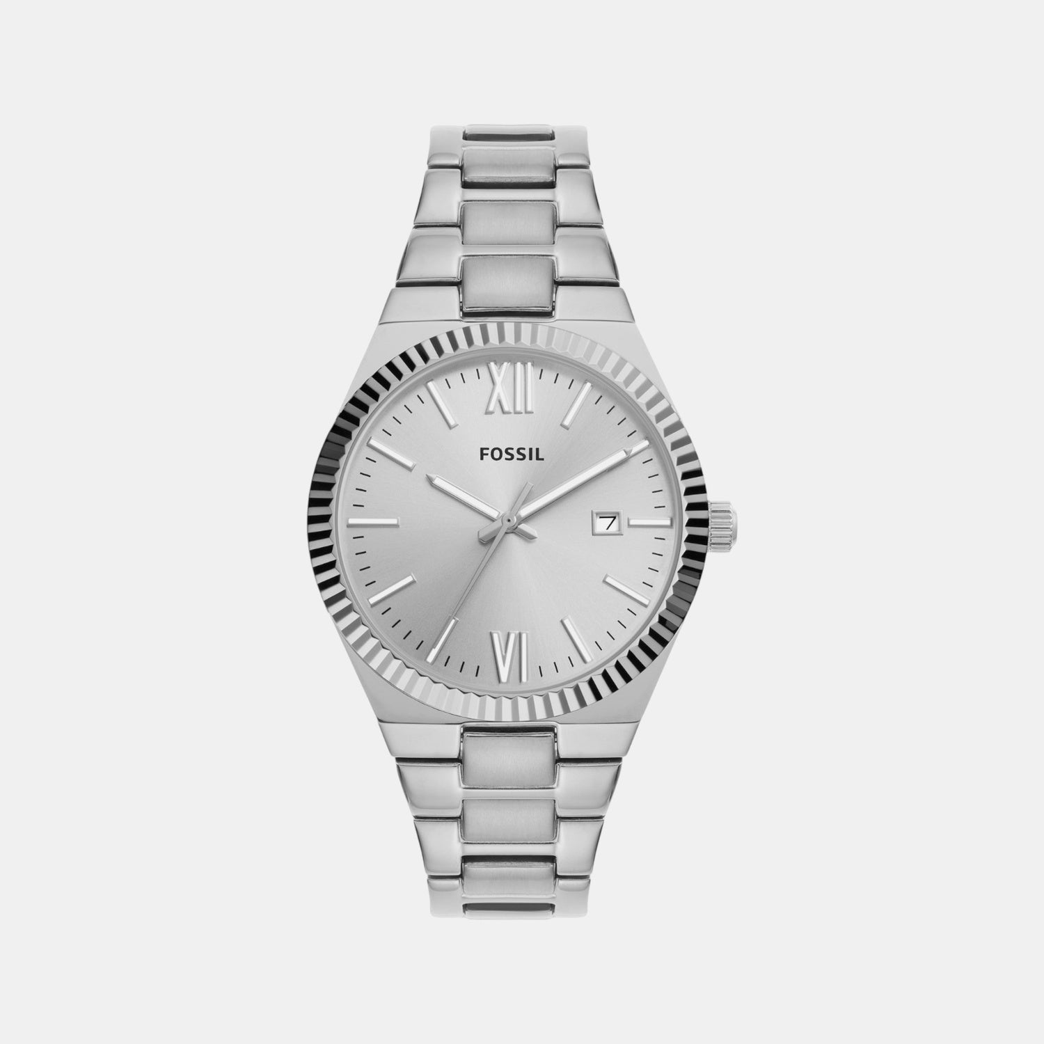 Fossil Scarlette Women Quartz Silver Dial Analog Stainless Steel Watch Es5300