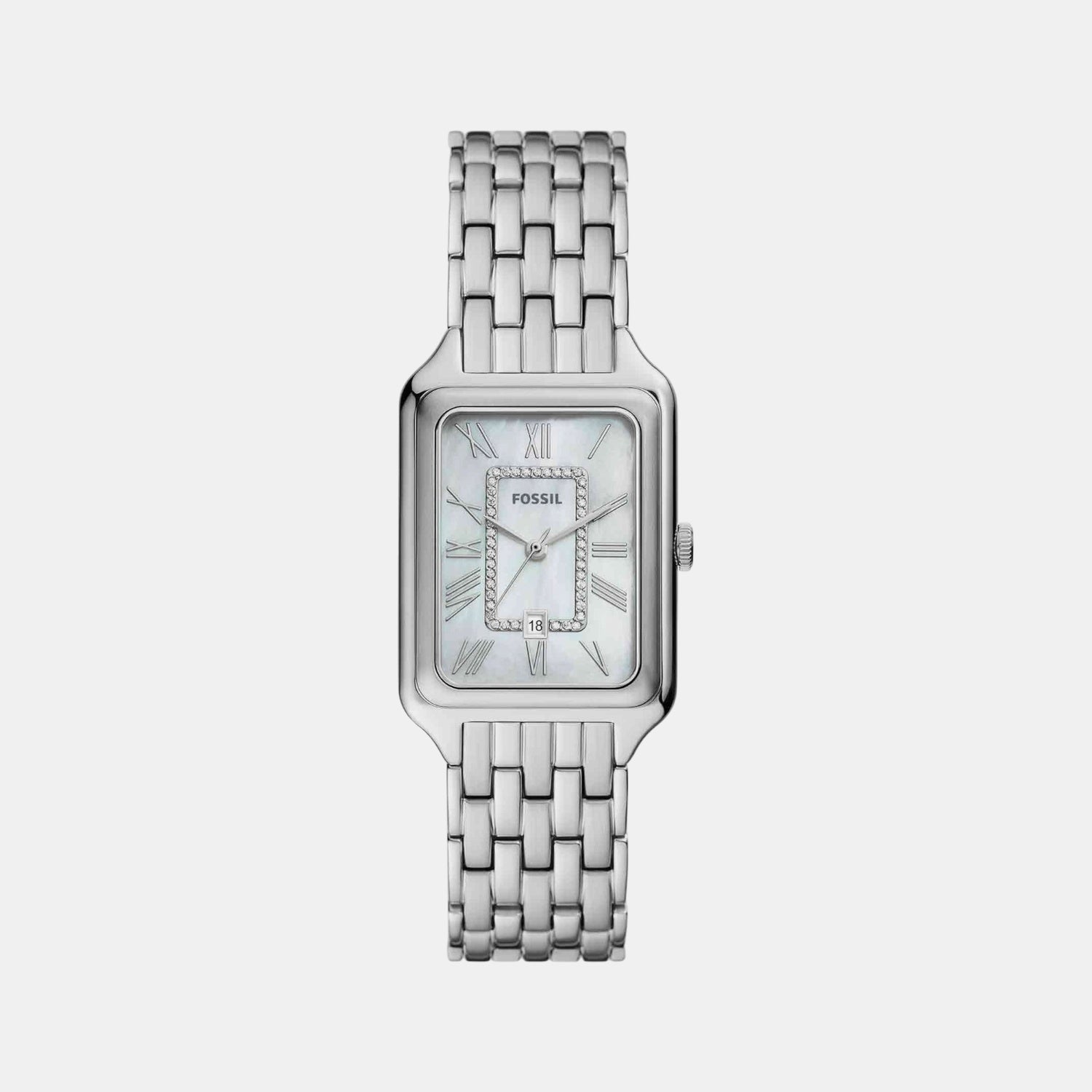 Fossil Raquel Women Quartz Silver Dial Analog Stainless Steel Watch Es5306