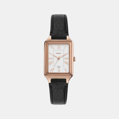 Fossil Raquel Women Quartz White Dial Analog Leather Watch Es5310