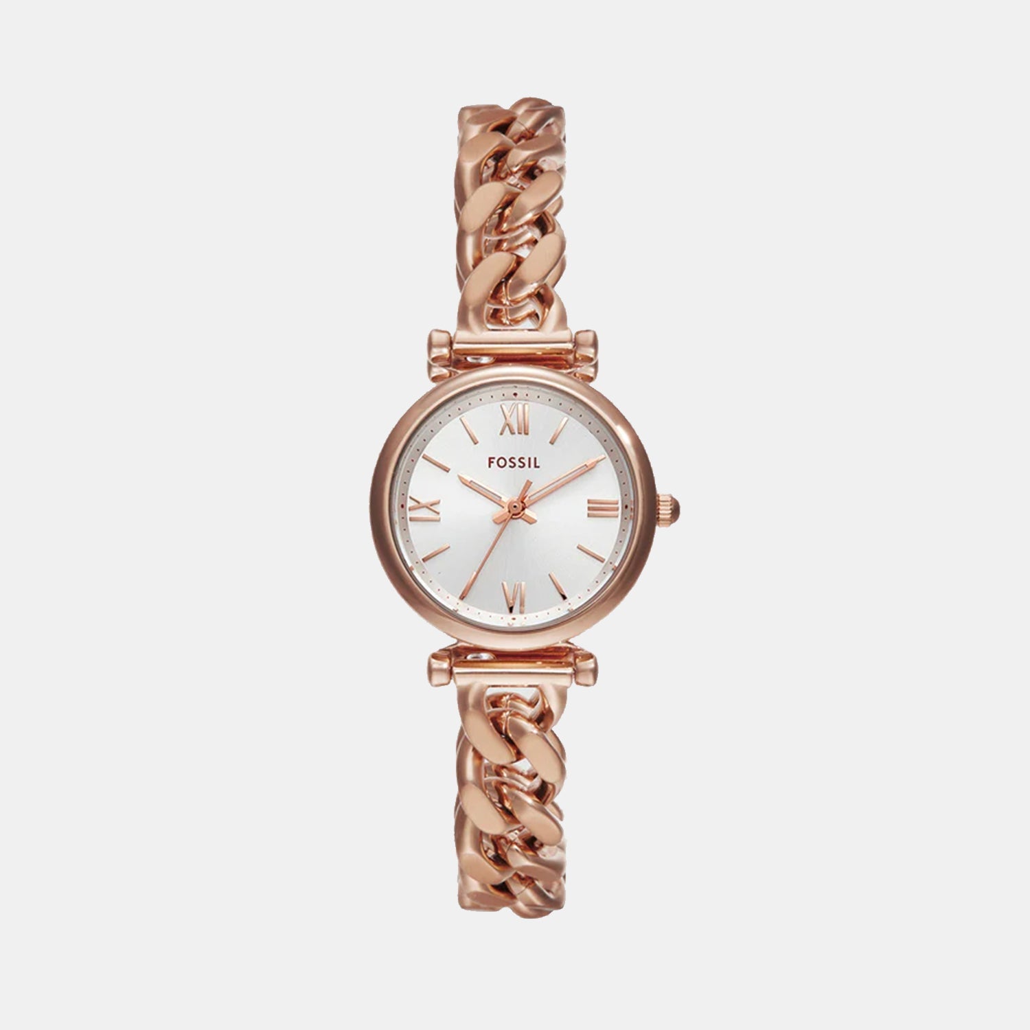 Fossil Carlie Women Quartz Silver Dial Analog Stainless Steel Watch Es5330
