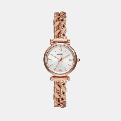 Fossil Carlie Women Quartz Silver Dial Analog Stainless Steel Watch Es5330