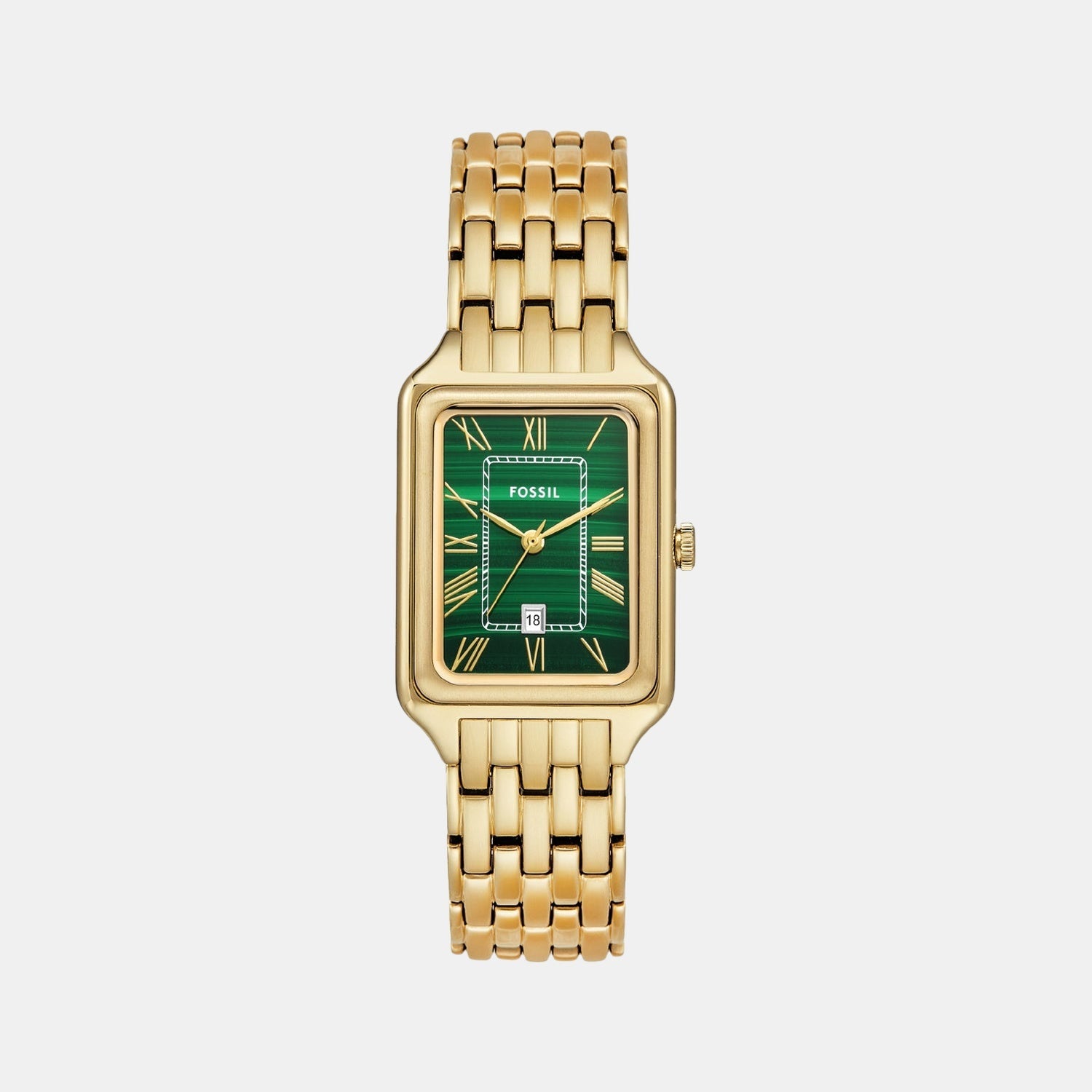 Fossil Raquel Women Quartz Green Dial Analog Stainless Steel Watch Es5341