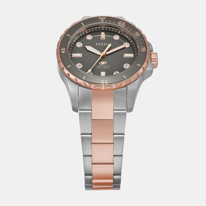 Fossil Fossil Blue Dive Women Quartz Grey Dial Analog Stainless Steel Watch Es5348
