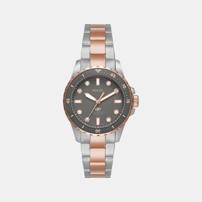 Fossil Fossil Blue Dive Women Quartz Grey Dial Analog Stainless Steel Watch Es5348