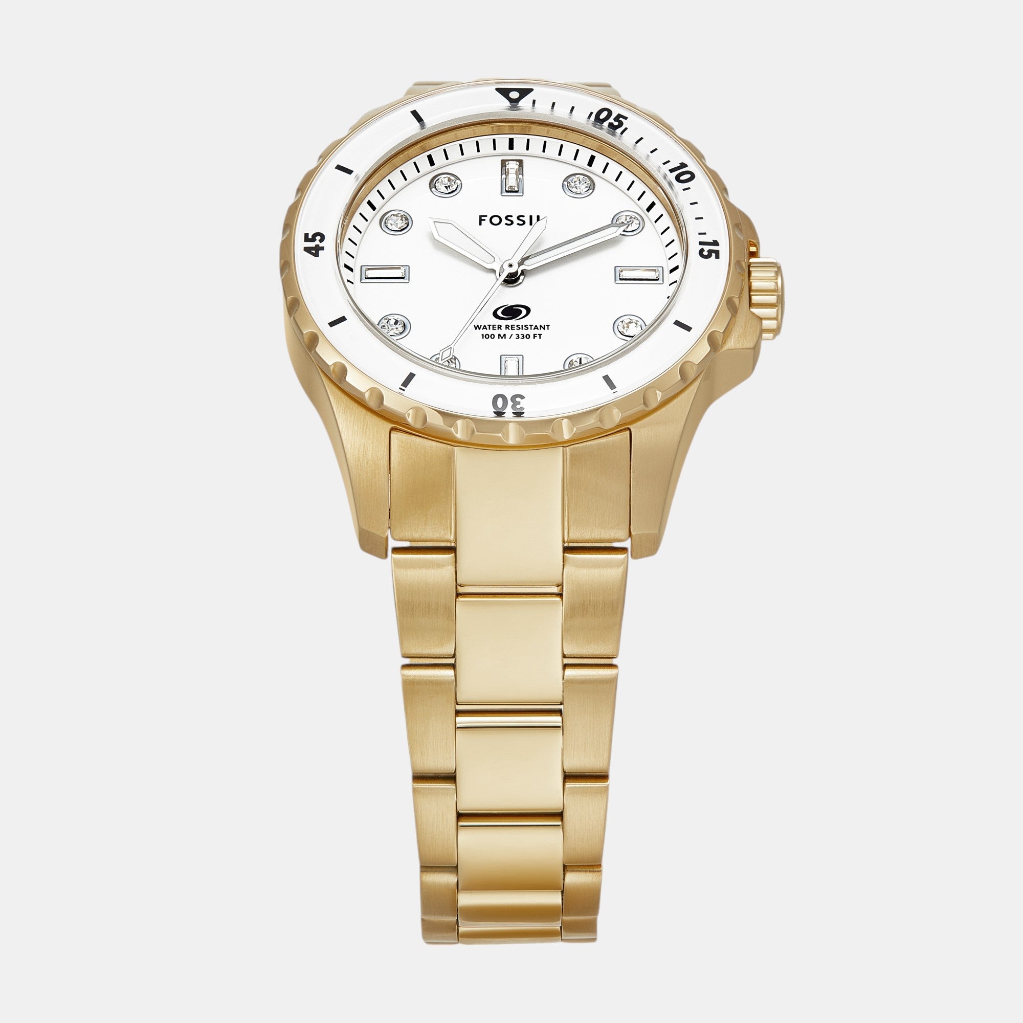 Fossil Fossil Blue Dive Women Quartz White Dial Analog Stainless Steel Watch Es5350