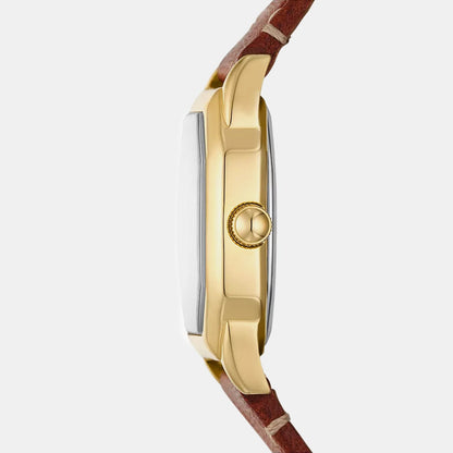 Fossil Harlow Women Quartz Cream Dial Analog Leather Watch Es5364