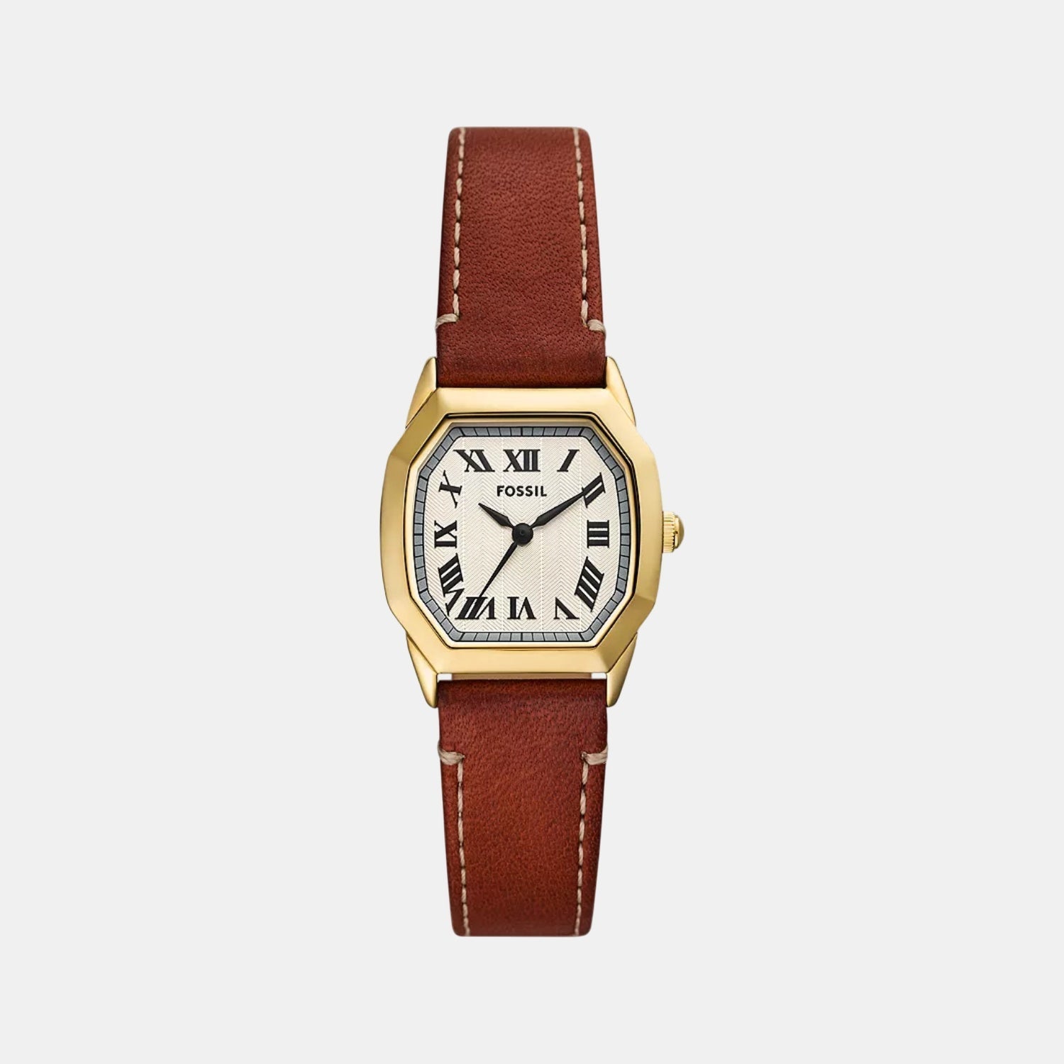 Fossil Harlow Women Quartz Cream Dial Analog Leather Watch Es5364
