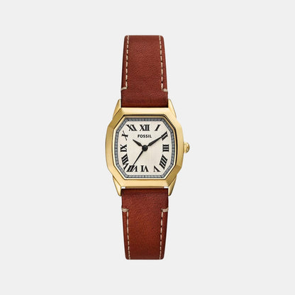 Fossil Harlow Women Quartz Cream Dial Analog Leather Watch Es5364