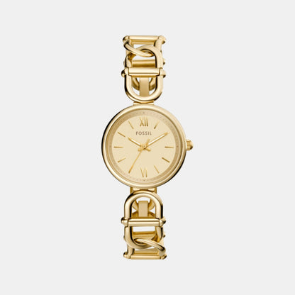 Fossil Women Quartz Gold Dial Analog Watch Es5375
