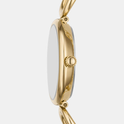 Fossil Women Quartz Gold Dial Analog Watch Es5375
