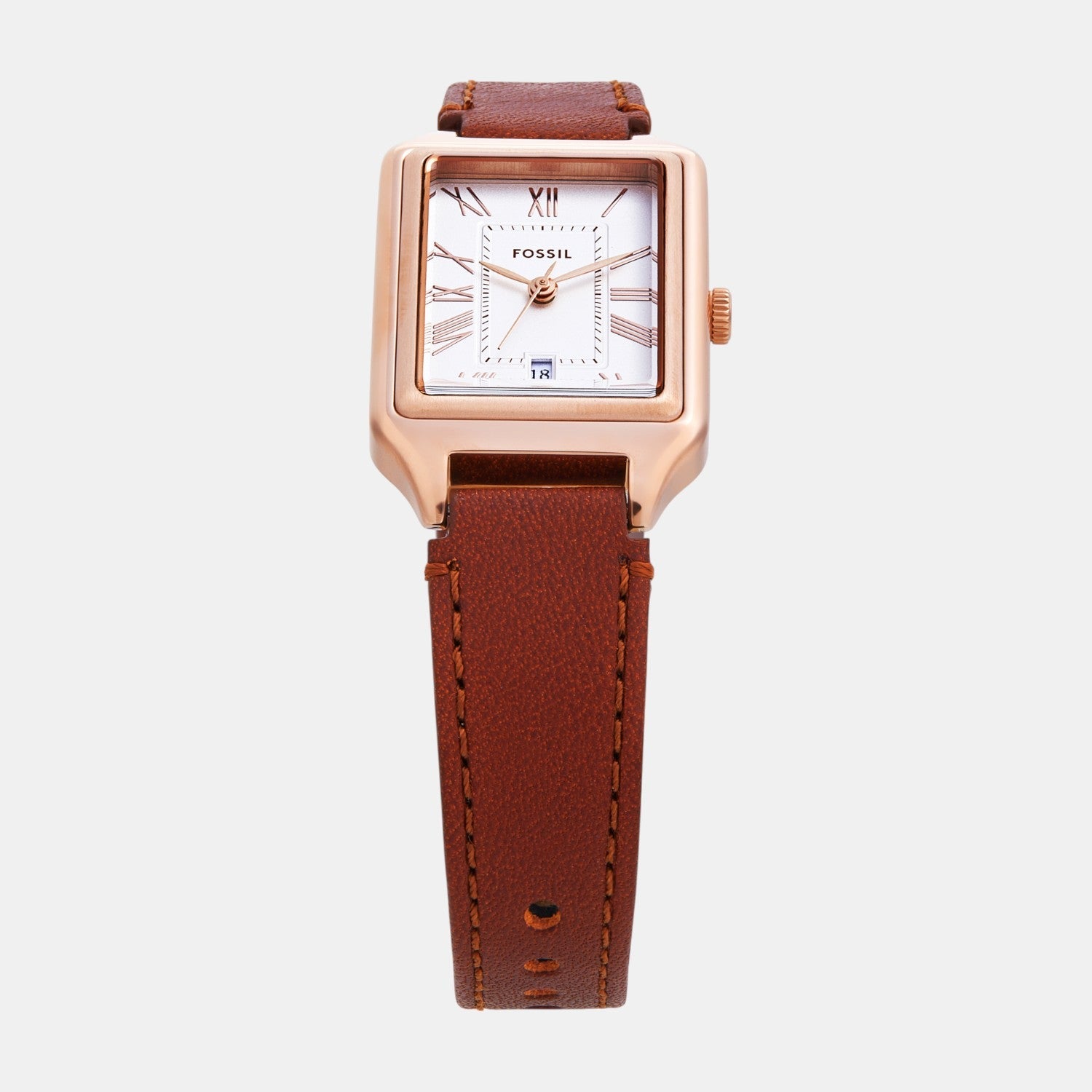 Fossil Raquel Women Quartz White Dial Analog Leather Watch Es5377Set