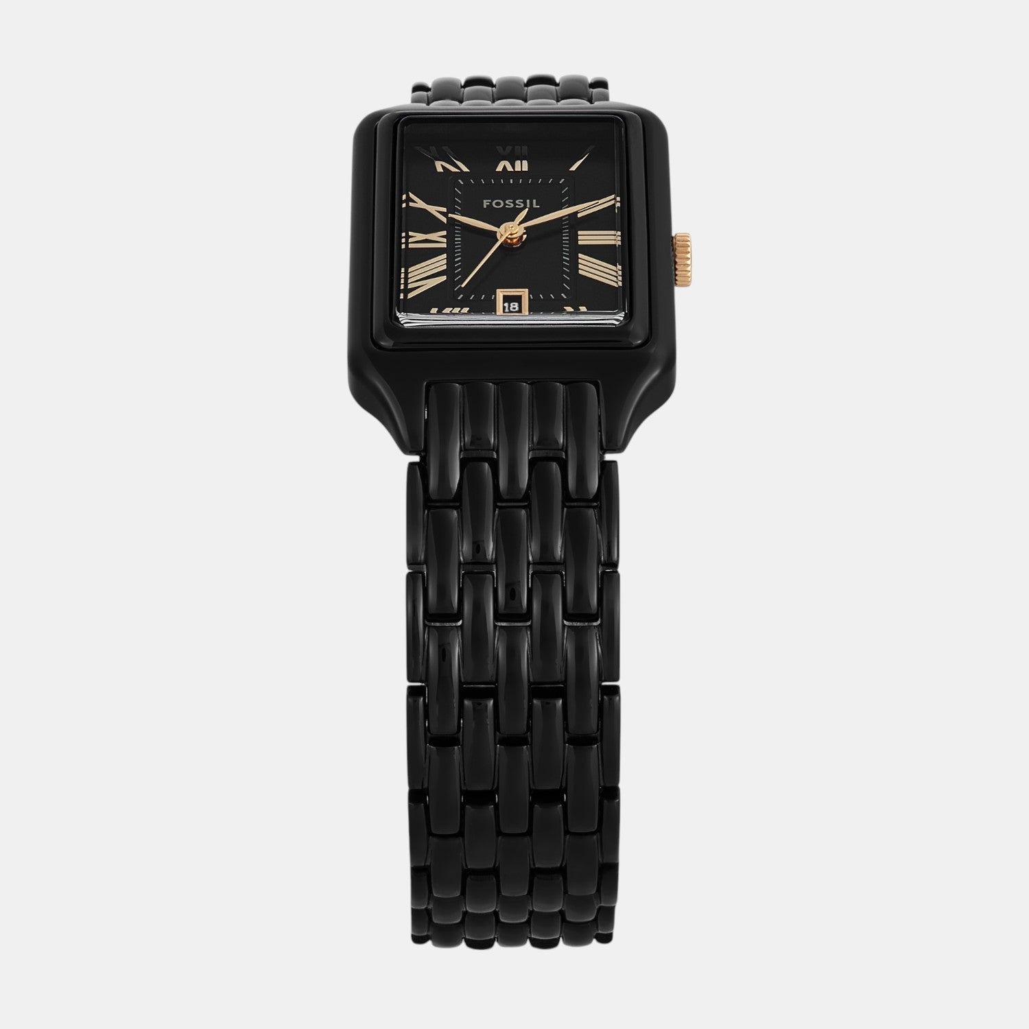 Fossil Raquel Women Quartz Black Dial Analog Stainless Steel Watch Es5385