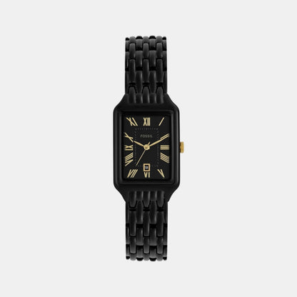 Fossil Raquel Women Quartz Black Dial Analog Stainless Steel Watch Es5385