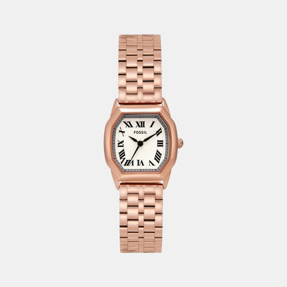 Fossil Harlow Women Quartz Cream Dial Analog Stainless Steel Watch Es5386