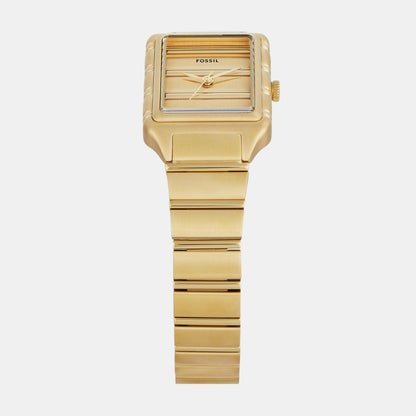 Fossil Raquel Women Quartz Gold Dial Analog Stainless Steel Watch Es5389
