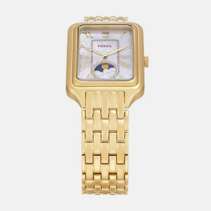 Fossil Raquel Women Quartz Mother Of Pearl Dial Analog Stainless Steel Watch Es5398