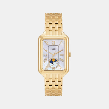 Fossil Raquel Women Quartz Mother Of Pearl Dial Analog Stainless Steel Watch Es5398