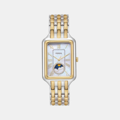 Fossil Raquel Women Quartz Mother Of Pearl Dial Analog Stainless Steel Watch Es5399