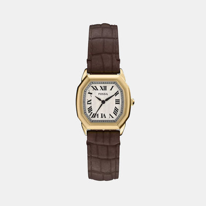 Fossil Harlow Women Quartz Cream Dial Analog Leather Watch Es5426
