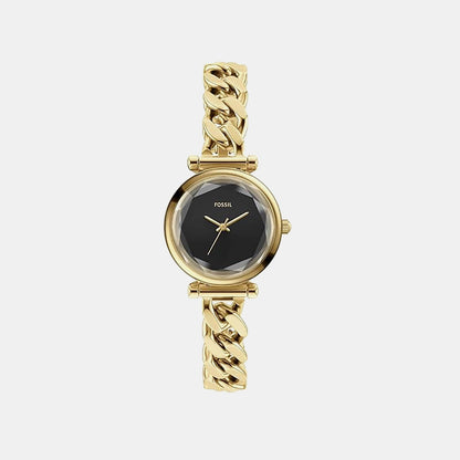 Fossil Carlie Women Quartz Black Dial Analog Stainless Steel Watch Es5440