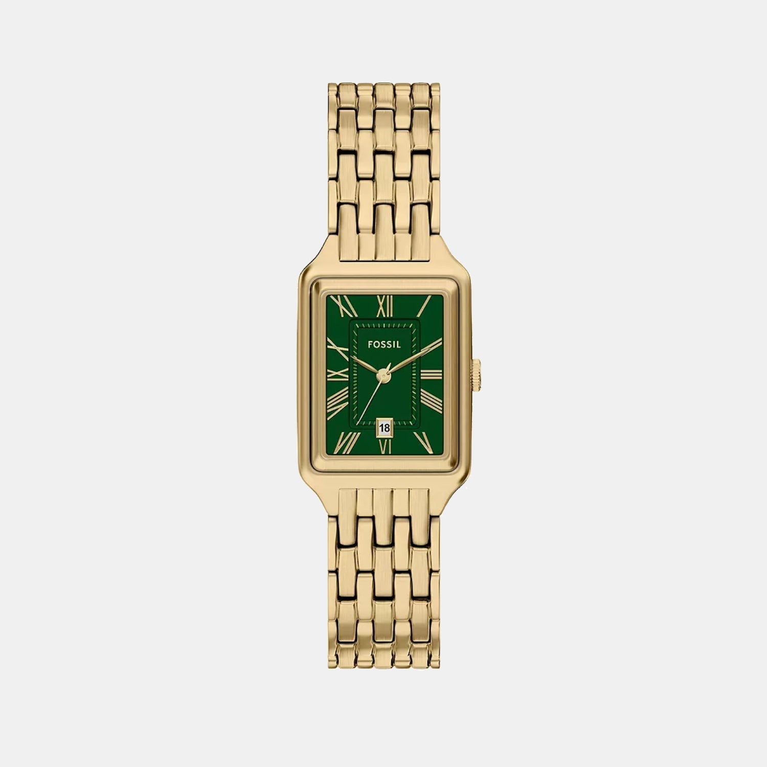 Fossil Raquel Women Quartz Green Dial Analog Stainless Steel Watch Es5452