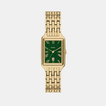 Fossil Raquel Women Quartz Green Dial Analog Stainless Steel Watch Es5452