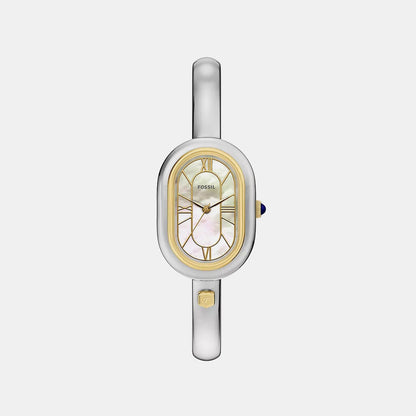 Fossil Sloan Women Quartz Mother Of Pearl Dial Analog Stainless Steel Watch Es5455