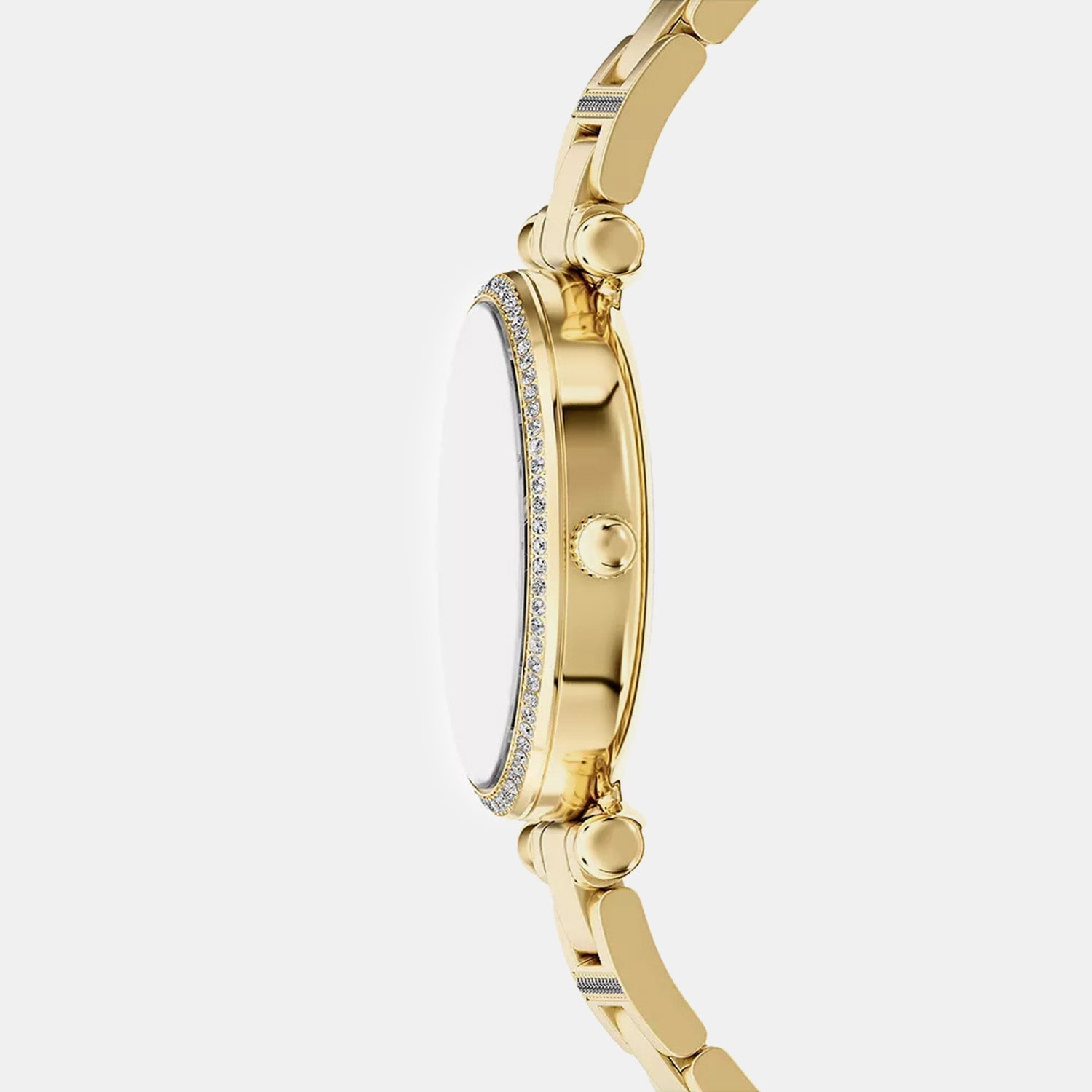 Fossil Carlie Women Quartz Gold Dial Analog Stainless Steel Watch Es5465