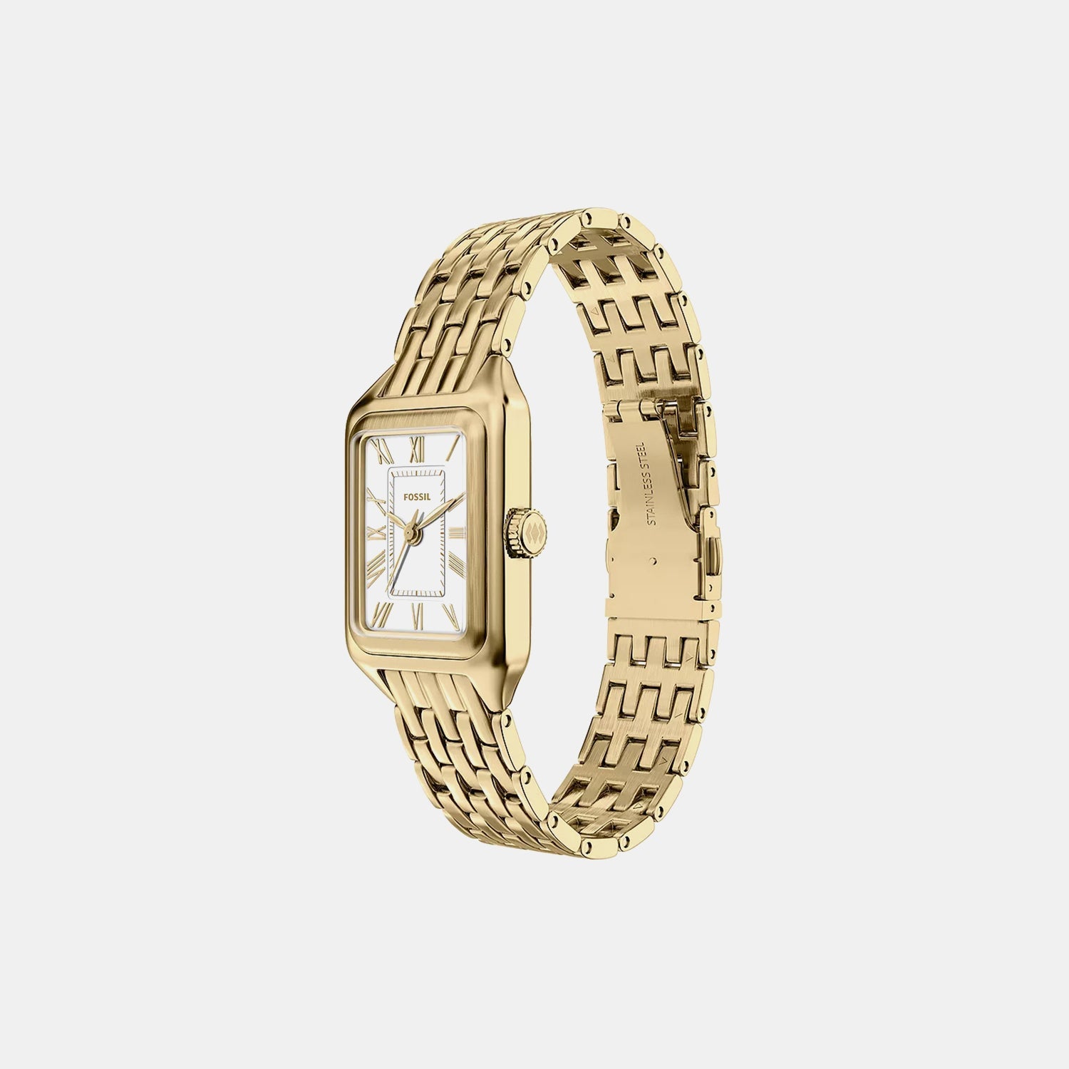 Fossil Raquel Women Quartz White Dial Analog Stainless Steel Watch Es5467