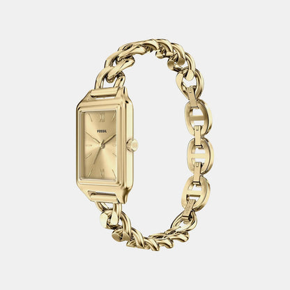 Fossil Raquel Women Quartz Gold Dial Analog Stainless Steel Watch Es5478
