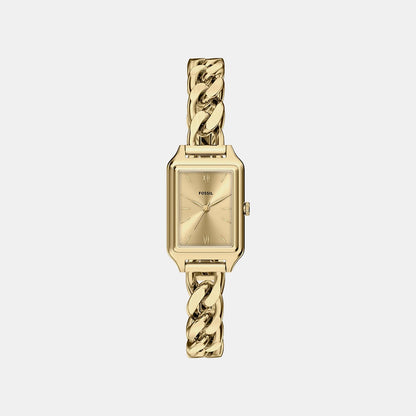 Fossil Raquel Women Quartz Gold Dial Analog Stainless Steel Watch Es5478