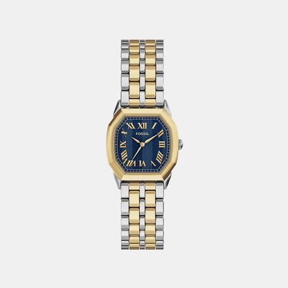 Fossil Women Quartz Blue Dial Analog Stainless Steel Watch Es5480