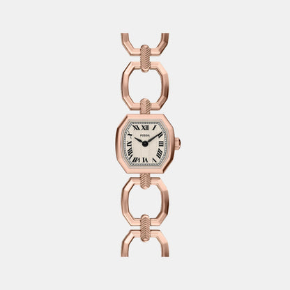 Fossil Harlow Women Quartz Rose Gold Dial Analog Stainless Steel Watch Es5484