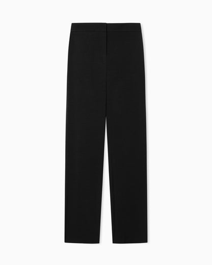 Emporio Armani Washed twill trousers with side crease