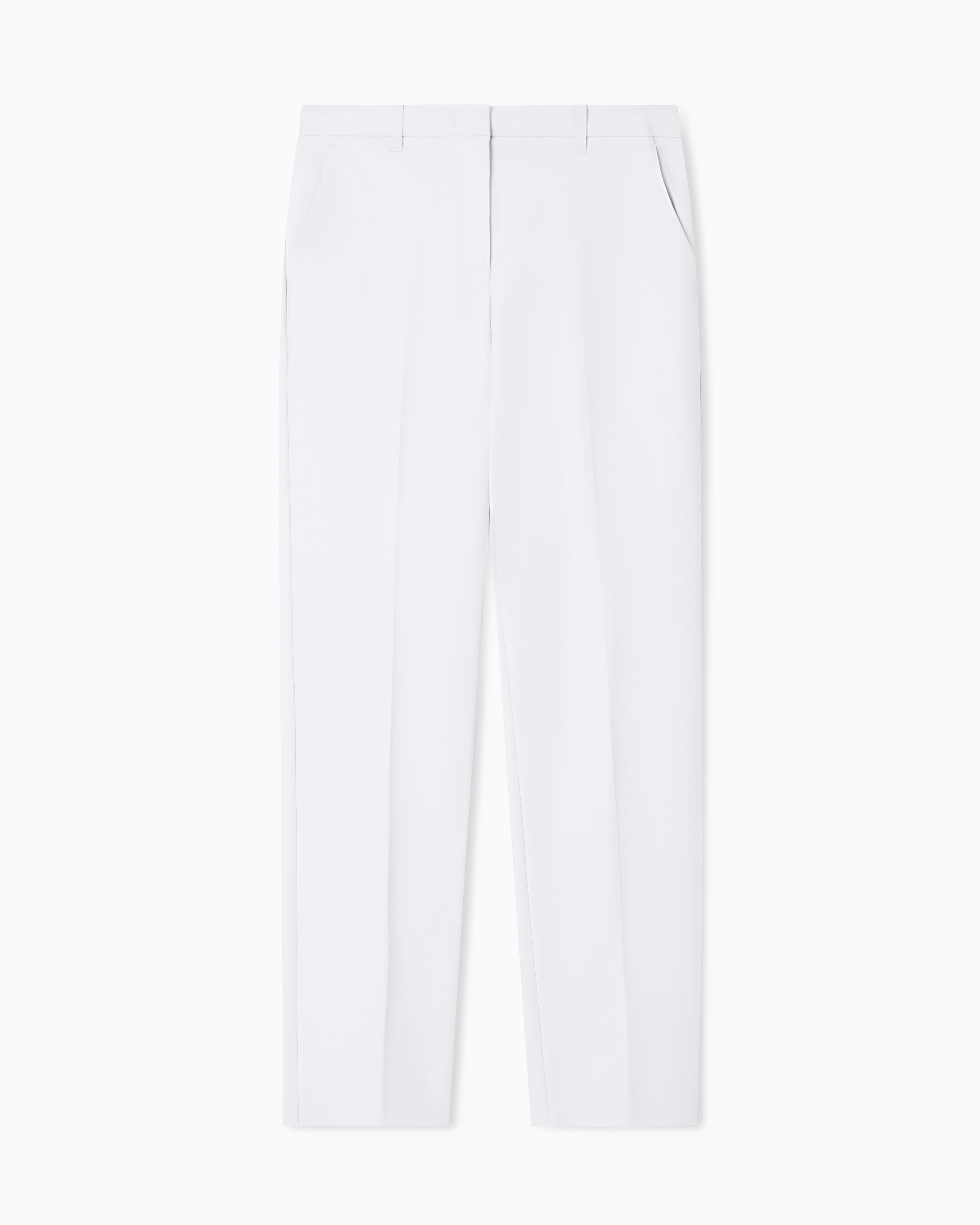 Emporio Armani US Exclusive compact stretch cotton trousers