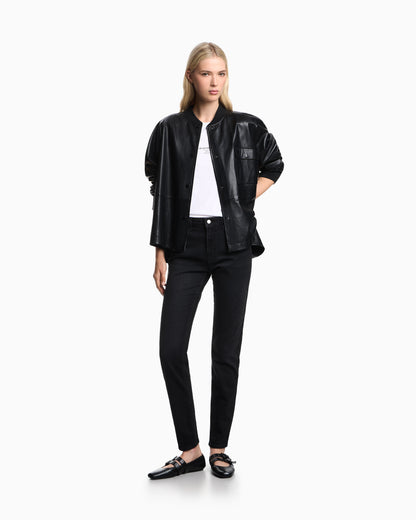 Emporio Armani J20 High-waisted super-skinny leg jeans in a worn-look stretch denim