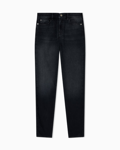 Emporio Armani J20 High-waisted super-skinny leg jeans in a worn-look stretch denim