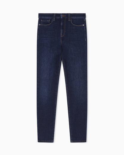 Emporio Armani J20 worn-look, stretch-denim skinny jeans