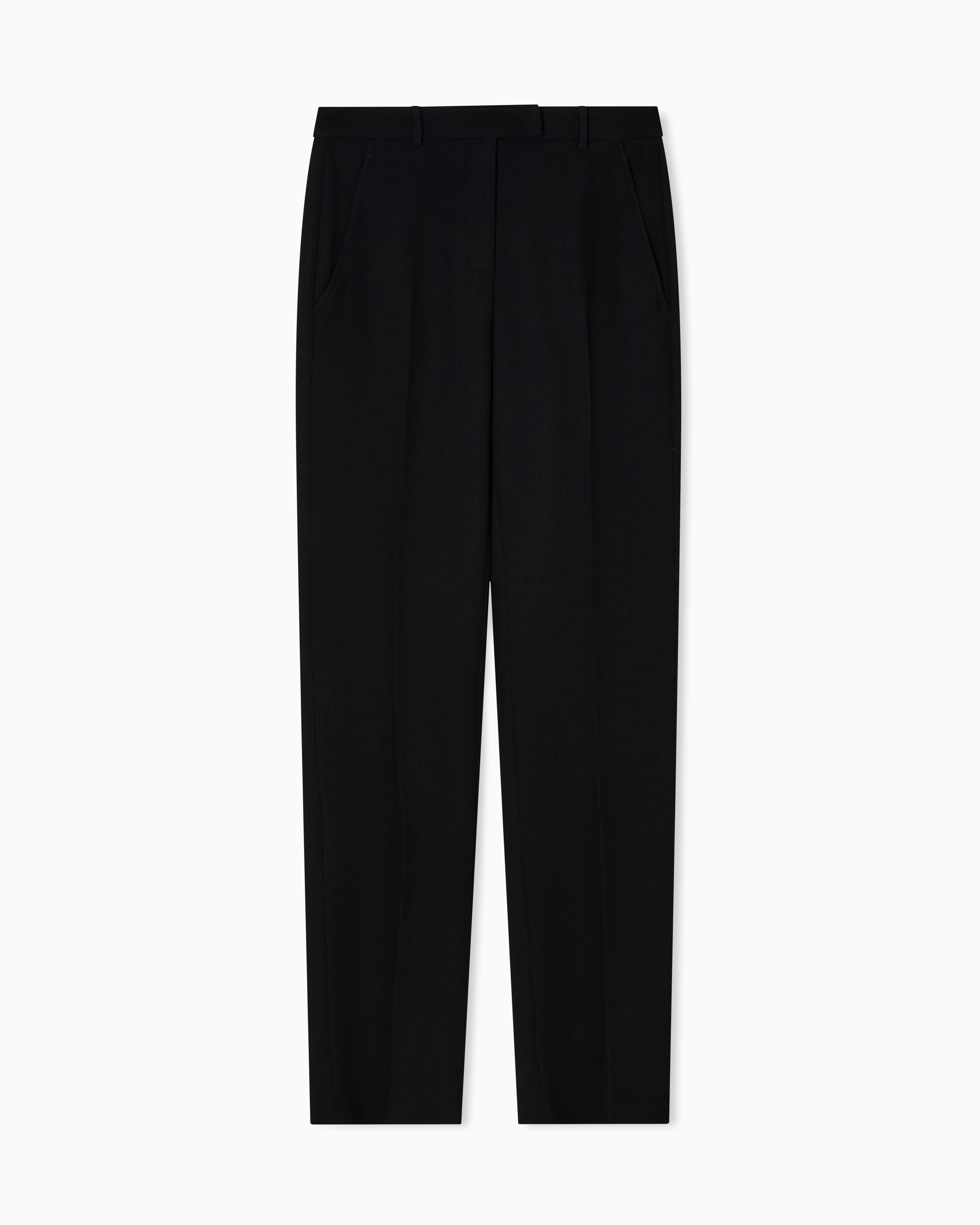 Emporio Armani ASV waffle weave technical fabric trousers