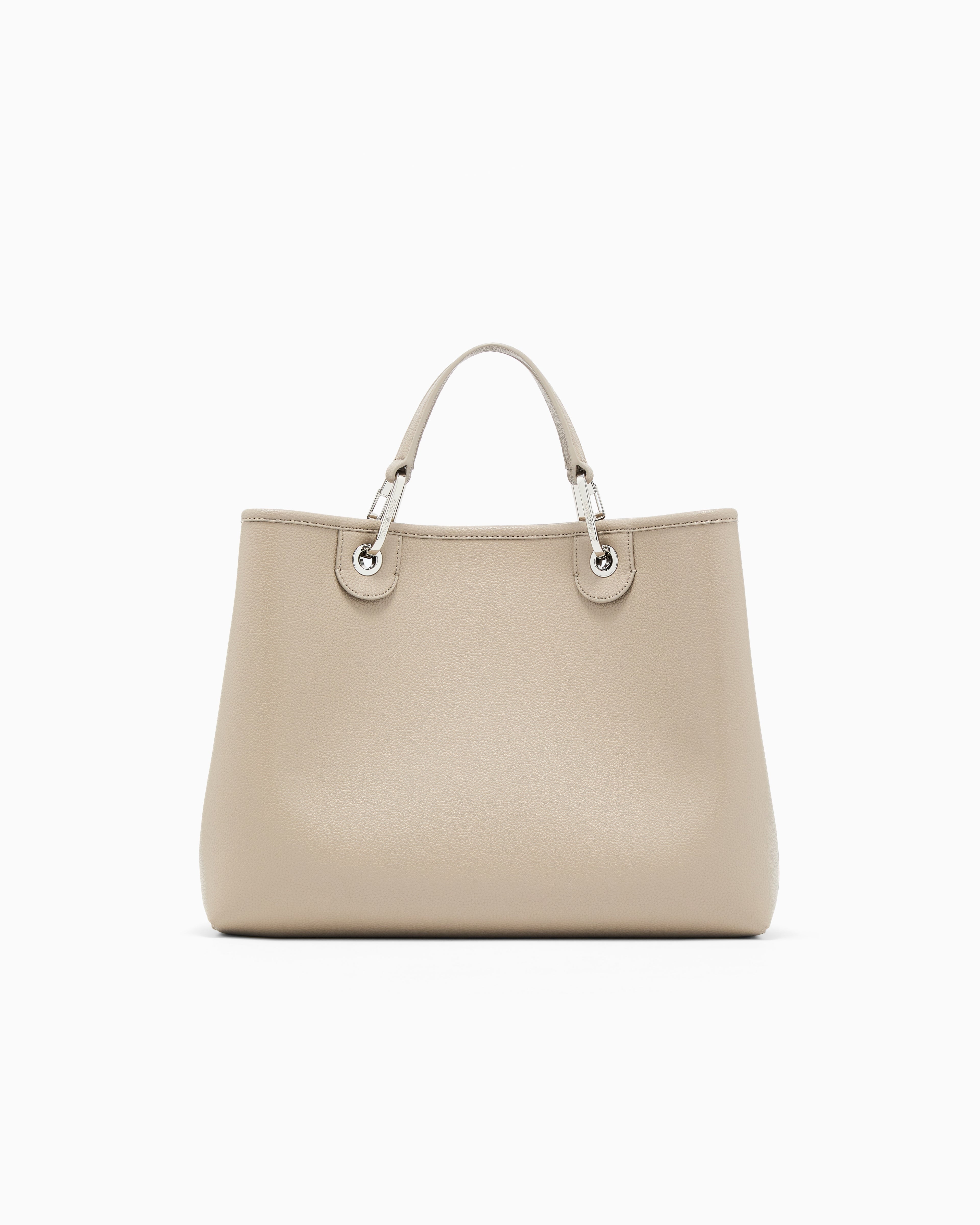 Emporio Armani Shopping bag with a pebbled texture and dual top handles