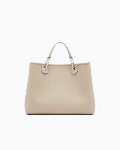 Emporio Armani Shopping bag with a pebbled texture and dual top handles